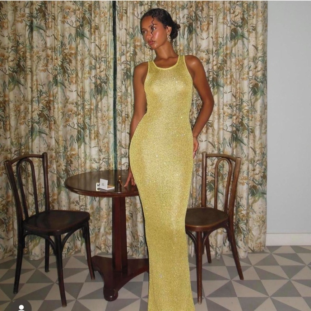 Asta resort Natalie dress Elegant Yellow Evening Gown